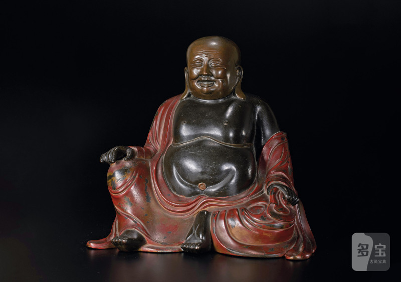 明  铜加彩弥勒佛